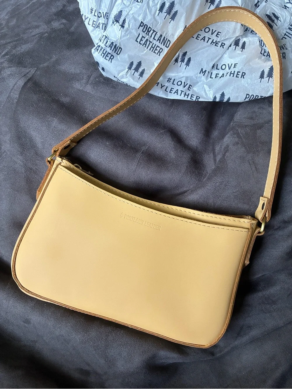 Portland Leather Vanilla Shoulder Bag